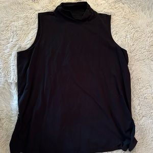 Catherines Suprema Mock Sleeveless Turtleneck- Black - 2X